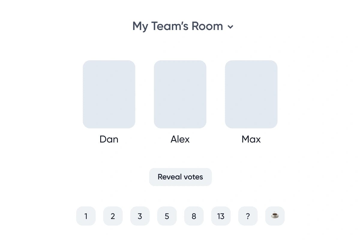 Planning poker room preview