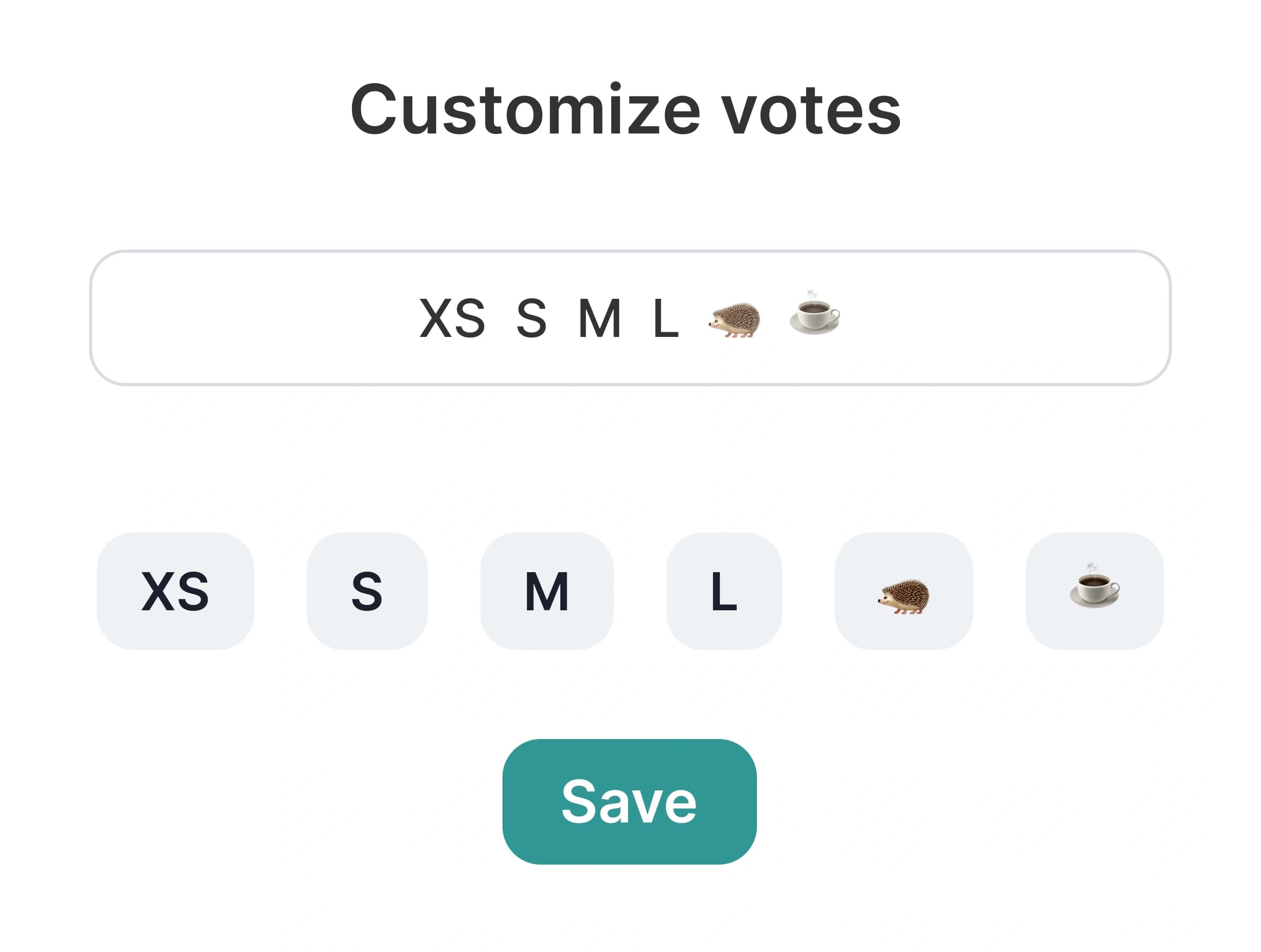 Customize votes illustration